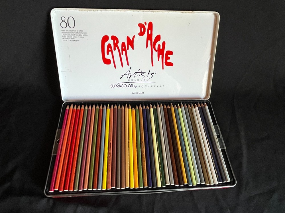CARAN D’ACHE DACHE Supracolor I WaterSoluble Qty 80 Pencils vintage 90’s