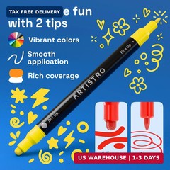ARTISTRO 72 Precision Dual-Tip Acrylic Paint Markers – Paint Pens Set with Dot &