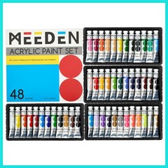 Beginners Acrylic Paint Set: 48 Colors 12ml/0.41 fl oz Heavy Body Starter Set…