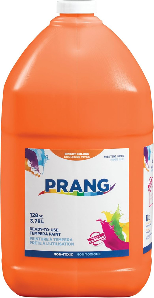 Ready-To-Use Tempera Paint, Orange, 1 Gal., 1 Count