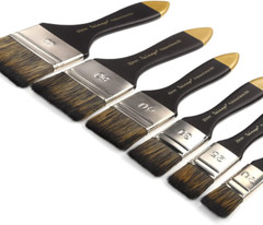 Artist Flat Paint Brush-Large Wash Brushes Set for Gesso, Varnishes, Acrylic Pai