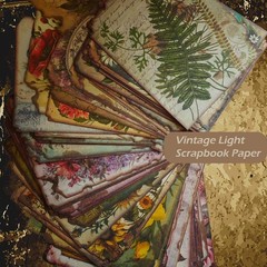 60pcs Vintage Scrapbooking Paper Antique Looking Papers Plants Lost Gardens