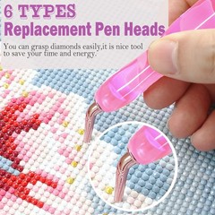 14pcs Diamond Art Pens 14 Piece Set, 14pcs-Pink Pen+Rose Gold