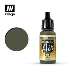 Vallejo 71092 Model Air Medium Olive Acrylic Paint 17ml – US