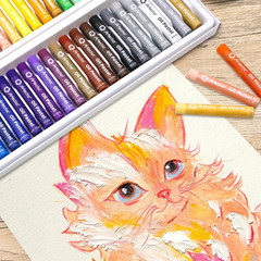 Artecho Oil Pastels Set of 50 Colors (8 X 60 Mm), Soft Oil Pastels for Art Paint