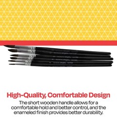 Round Synthetic Watercolor Paint Brushes for School and Arts and Crafts Use, …