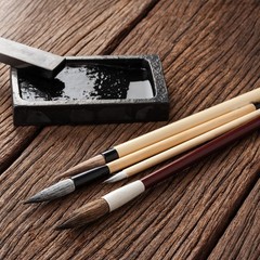 3pcs Chinese Calligraphy Brushes Ink Painting Writing Handles 3 Size Kit Black