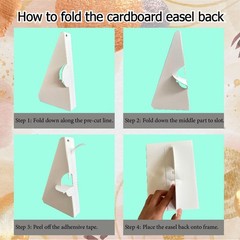 60 Pack 9 Inch Self Stick Cardboard Easel Backs, Picture Frame and Art Easel …