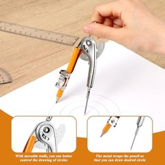 80 PCS Geometry Set – Compass Geometry Tool with Protractor and Compass Set,