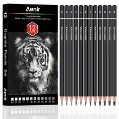 Sketch Pencils 12-Piece Set (4H – 6B) – Perfect for Shading & Drawing