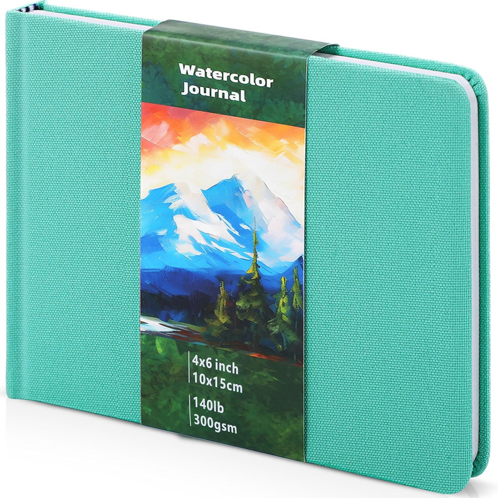 6 X 4 in Watercolor Sketchbook Journal Square Watercolor Notebook Cold Press 140