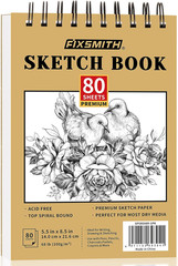 5.5″X8.5″ Sketch Book | 100 Sheets (68 Lb/100Gsm) Sketchbook| Acid Free Drawing