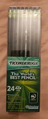 TICONDEROGA Pencils #2 HB Soft Black Wood-Cased Graphite 13926 24-Pack Non-Toxic