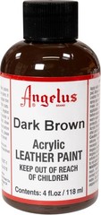Waterproof Dark Brown Acrylic Leather Paint – 4 fl oz Liquid for Shoes & More