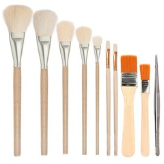 Fortunemee 7 PCS Assorted Size Gilding Brush Set, Small To Medium, Multicolor