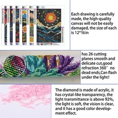 DOTSOPS Diamond Painting Kits Art Adults 12×16 inches, Landscape Abstracts