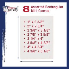 Mini Rectangular Professional Stretched Canvas 12ounce Variety Pack (8-Canvases)