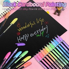 36 Colors Gel Pens Gel Pen Set for Adult Coloring, Metallic Glitter Pens & Ge…