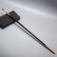 Winsor & Newton Series 807 Red Sable RARE Size #5 Flat Art Brush Japan Gold