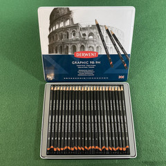 Derwent Graphite Artist’s Drawing Pencil Set – Box of 24 – Graphic 9B -9H