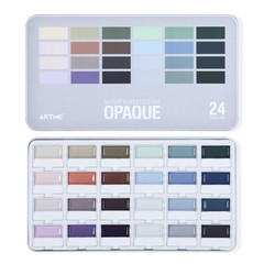 Watercolor Paint Set, 24 Colors Professional Semi-Moist Watercolor Paint, Gra…