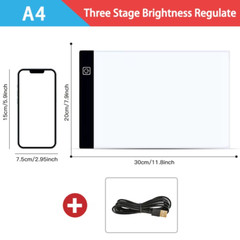 A3/A4/A5 Level Dimmable Led Drawing Copy Pad Board Children’S Toy Painting Educa