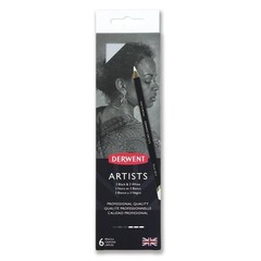 6 PCS Artists Black White Art Pencils Set 2302342 Drawing Sketch