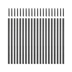 Willow Charcoal Sticks, 2-4mm Willow Charcoal Pencils(Black, Pack of 26)