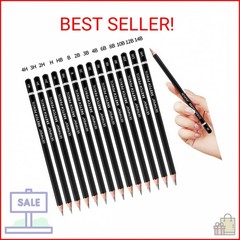 GETHPEN Professional Drawing Sketching Pencil Set – 14 Pieces Graphite Pencils(1