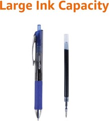 Fine Point Blue Gel Pens 0.7mm – Pack of 12, Quick Drying and Comfortable Grip