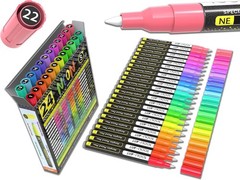 0.7mm Neon Acrylic Paint Pens – Set of 24, Multisurface