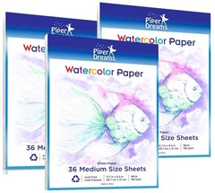 108 PCS Art Paper 11.7×8.3 Inch Watercolor Drawing Crafts Loose White Sheet