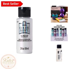 White Metallic Acrylic Paint – Color Shift, 2 Oz Non-Toxic Formula