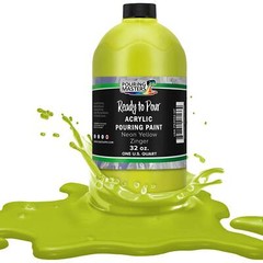 Pouring Masters Neon Yellow Zinger 32-Ounce (Quart) Acrylic Pouring Paint