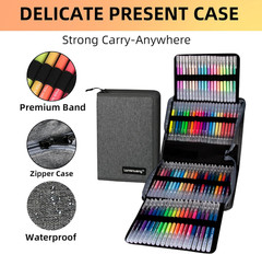 120 Color Gel Pens for Adult Coloring Books,1.0Mm Bullet Tip Acrylic Gel Pens,Gl