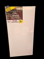 Darice Studio 71 Stretched Canvas Value 6/Pack – 10 X 20 in