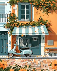 Street Paint by Numbers Kit for Adults DIY City Canvas Art 16×20 Inches