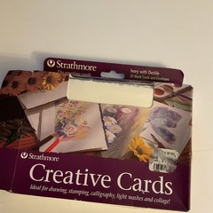 20 cards 20 envelopes Strathmore Creative Cards – Ivory with Deckle 105-130 Q55