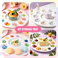 24 Pcs White Paint Tray Palettes Mixing Holders for Watercolor Acrylic Art Class