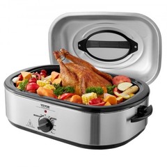 Electric Roaster Oven, 18 QT Turkey Roaster Oven with Self-Basting Lid, 1450…