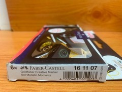 Faber-Castell Creative Marker 1.5mm Bullet Tip Pen Set Metallic Moments (6pc)