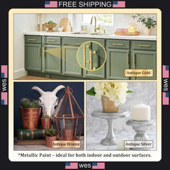 CIONIA Antique Gold Metallic Acrylic Paint 1 Fl Oz with Built-in Brush