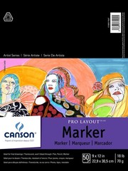 Artist Series Layout Marker , Foldover Pad, 9×12 inches, 50 Sheets (18lb/70g)…