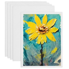Canvas Boards for Painting, 12×16″ Cotton Canvas Panels(White, Pack of 5)