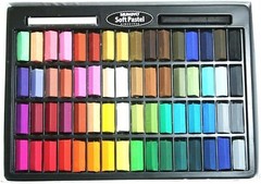 64 Color Soft Pastel Set Square Chalk for US Artists Shading Art Projects