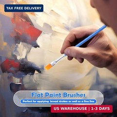 126 Pcs Flat Paint Brushes for Acrylic Painting, Small Paint Brushes Bulk, Kids