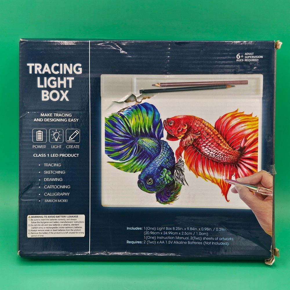 Small Light Box Tracing Art Vinyl Light Board Tracing 8x9x1 BRAND NEW SEALED