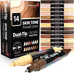 ArtShip Design Acrylic Paint Pens Double Pack Skin Tone