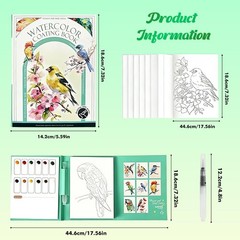 Flower Bird Art Painting Book, Portable Sketch Album for Art Creation and Rel…