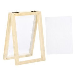 Paper Making Screen Wooden Paper Making Mould, 7.1×4.9Inch for DIY Craft